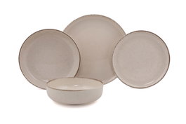 Hermia Vajilla de 16 piezas en Porcelana Crema MOD16YS730P02